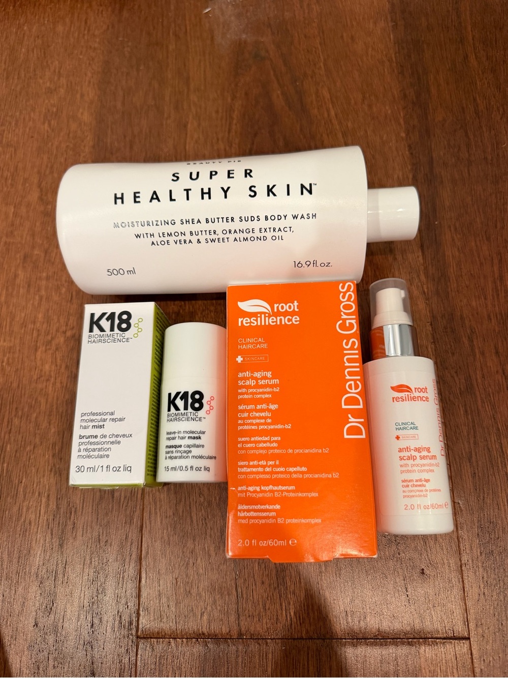 Beauty bath wash, K18, k18 spray, dennis gross scalp